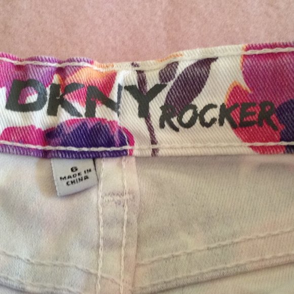 DKNY Rockers Girls' Floral Jeans, Sz. 6 - Picture 7 of 10